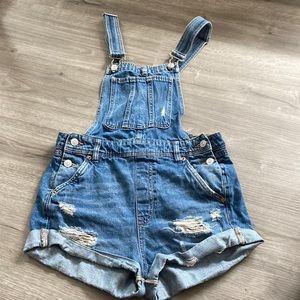 denim short overalls size 4